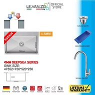 [47552] LEVANZO 4MM DEEPSEA SERIES KITCHEN SINK ~ SINGLE