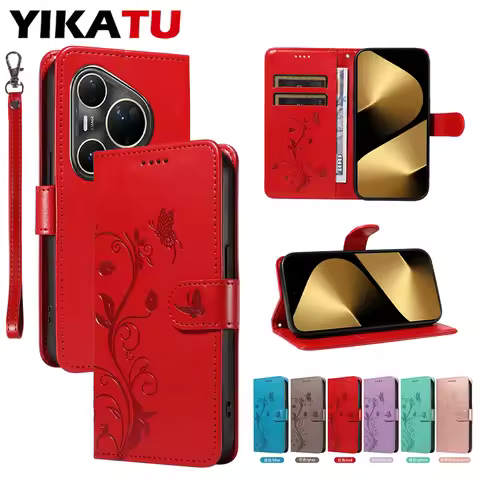 Wallet Phone Case For Huawei P80 Ultra P70 Pro P30 P20 P10 P9 P8 Lite 2017 P Smart Z 2019 Mate 20 10
