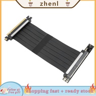 Zhenl PCI-E Extension Cable 16X for Graphics Card  PCI Express3.0 High Speed 128Gbp/s EMI Shielding GPU Cord with LED Indicator 90 Degree 20cm Pcie Riser