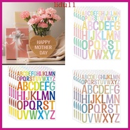 LID 5 Sheets Alphabets Sticker Reward Sticker Decorative Label Colourful Letter Sticker Scrapbook St
