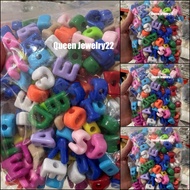 3d letter beads mixed color alphabet 1 pound