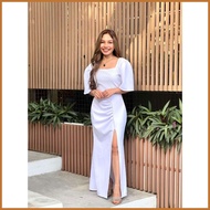 ◙ ☁ ⁑ Freesize Carnation Dress - Elegant Formal Dress for Ninang, Wedding, Graduation Split Hem Dre