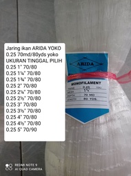 Jaring ikan arida  0.25 70md/80yds yoko UKURAN TINGGAL PILIH jaring arida jaring ikan senar jaring b