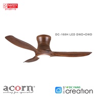 Acorn Creation DC-168H DWD | 42 &amp; 48 Inch Ceiling Fan | 20W LED Tri-Color | Free Decorative No Light Cover | Create Your Own Palette | SMART App