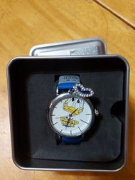 迪士尼唐老鴨真皮水鑽手錶