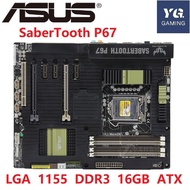 Asus SaberTooth มาเธอร์บอร์ด Z77 P67เดสก์ท็อป P67เต้ารับแอลจีเอ I3 1155 I5 I7 DDR3 32G ATX UEFI BIOS
