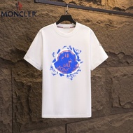 Mo * ier Simple Splash Ink logo Print Casual Short-Sleeved Men Women Loose Round Neck T-Shirt