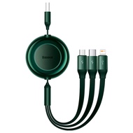 Baseus สายชาร์จเร็ว รุ่น Bright Mirror 2 Series Retractable 3-in-1 Fast Charging Data Cable แบบ USB