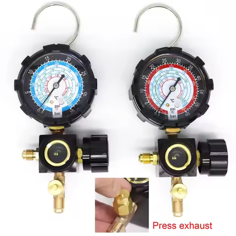 R410a Diagnostic Manifold Freon Gauge Set High Pressure A/C Refrigeration Tool for R22/R410A/R134A/R