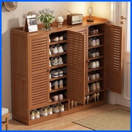 ۞ ❃ ♠ Mr.Bamboo Shoe Rack Bamboo Shoe Cabinet With Door Shoe Organizer Shoes Storage