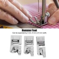 supergoodsales Hemmer Foot  3Pcs Rolled Hem Presser Set Fits Most Low Shank Sewing Machines 4mm and 