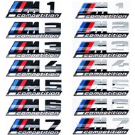 Sesuai untuk logo kereta BMW M Thunder Edition X1M X3M X5M X6M1 M2M3M4M5M6M7 logo sisi M kecil hitam