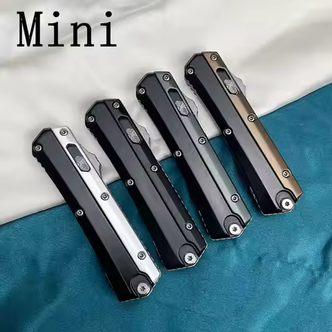 Mini Glykon Knife Micro OTF Tech Knives M390 Blade EDC Self l Pocketknives Zinc Aluminum Alloy Handl