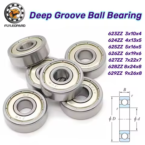 625ZZ Bearing 5x16x5mm 10PCS Miniature Ball Bearing 623ZZ 624ZZ 626ZZ 627ZZ 628ZZ 629ZZ ABEC-7 for V