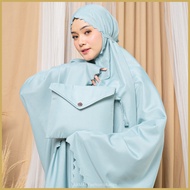 Telekung Travel Light Weight Silk Laser Cut- Umrah Prayer Dress for Muslim|  Angelic