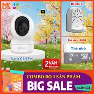 [GENUINE EZVIZ] EZVIZ C6N Pro 3MP Wifi Camera Combo – 360 Panning + L Base + Lexar Memory Card (64G/