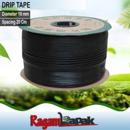 1 Roll (1000 mtr) Selang Drip Tape 16 mm - 200 Mikron Spacing 20 cm | Drip Irrigation 16mm Jarak 20c