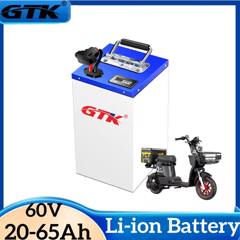 GTK 60V 20Ah Lithium Battery 45Ah 55Ah 65Ah Battery Rechargeable for 1000W 1800W 3000W Two-Wheeler M