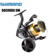 SHIMANO Original SOCORRO SW 5000 6000 8000 10000 4+1BB 10-12 (KG) Drag HAGANE X-SHIP Saltwater Trolling Spinning Fishing