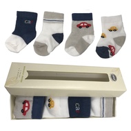 Enfant Socks Baby Socks Car design for 0-6 months ( 4 pairs )