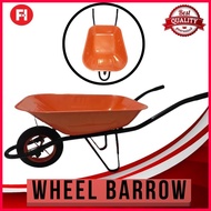 ▧ HEAVY DUTY G&T WHEEL BARROW FOR GARDNING AND CONSTRUSTION WITH SOLID RUBBER WHEEL 13" (KARITILYA)