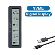 KEBETEME M.2 NVME /Ngff กล่อง SSD โปรโตคอลคู่พร้อมหน้าจอ USB อะแดปเตอร์ SSD Type C สำหรับ NVME PCIE