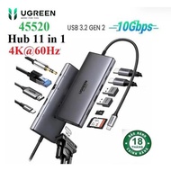 USB C Hub 6 in 1 Ugreen 70411 45520 15214 CM195 (USB Tye C to HDMI,2USB3.0+SD/TF+PD100W) Premium