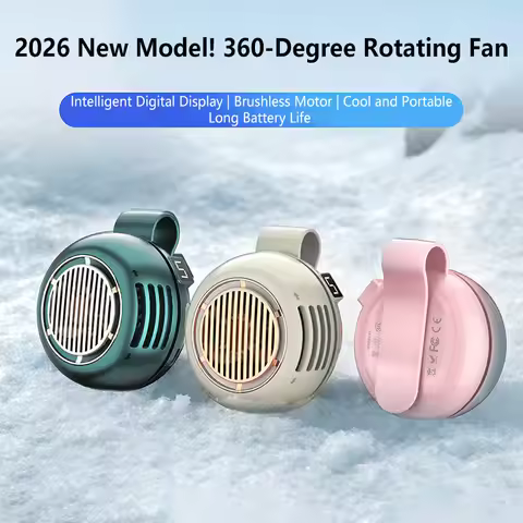 Portable Silent Mini Bladeless Electric Fan,Small fan Clip on Shirt Waist Mini Bladeless Fan Adjusta