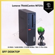 Lenovo ThinkCentre M720s SFF Intel Core i5-9500 16GB DDR4 RAM 512GB NVMe SSD Win 11 Pro Refurbished 