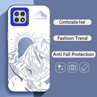 For Samsung Galaxy  A22 5G【 Not fit 4G】 , Mountains, Sunrise,high-quality matte anti drop IMD phone 