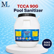 ML:  (50KG/DRUM) TCCA 90G Chlorine Klorin 90%  Serbuk / Powder / Granules TTCA  90 Granules