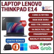 Laptop Baru ! Lenovo Thinkpad E14 Core I3-10110U Ram 8Gb Hdd 1Tb +