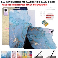 For XIAOMI REDMI Pad SE 11.0 inch 2023 Fashion Colored oil Painting Tablet Case Xiaomi Redmi Pad 10.61 VHU4254IN High Quality PU Leather Sweat And Slip Resistant Stand Flip Cover