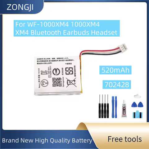 New Battery 702428 520mAh Battery For WF-1000XM4 1000XM4 XM4 Bluetooth Earbuds Headset Batteries + F