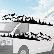 Automobile Sticker Mountains Trees Car Decal Mountains Graphic Peaks Rear Glass Car Door Decoration 