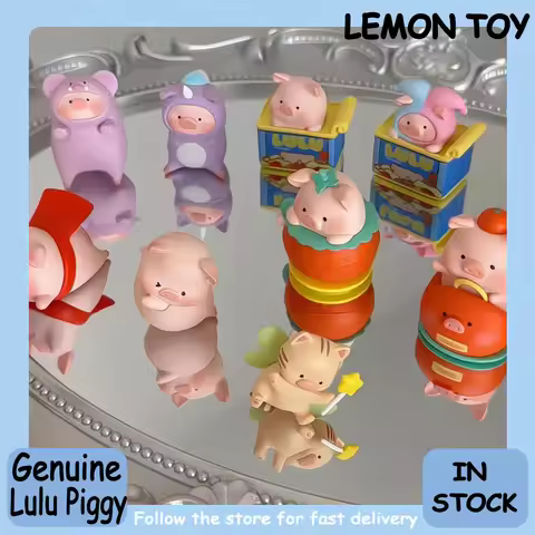 Genuine Lulu The Piggy Car Screen Scented Decorative Mini Figurine Blind Box Collection Desktop Orna