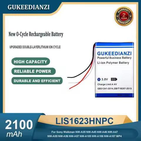 2100mAh LIS1623HNPC Battery For Sony Walkman NW-A35 NW-A45 NW-A46 NW-A47 NW-A55 NW-A56 NW-A57 NW-A10