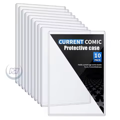 10pcs Comic Book Protectors Hard Storage Cases Collector's Card Holder Organizer Transparent Plastic