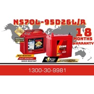 (Installation Provided) EXIDE 95D26L/R | NS70L/R | D26L/R CAR BATTERY BATERI KERATA PROTON WIRA TOYO