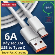 6A fast charging cable for XM USB - Type C. Type C charging cable, 67W fast charging cable, Type C f