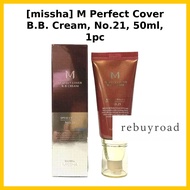 [missha] M Perfect Cover B.B. Cream, No.21, 50ml, 1pc / Korean B.B. Cream / Perfect Coverage / 100% 