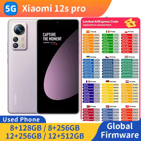 Xiaomi 12s Pro 5G used phone50MPRAM 8GB/12GB ROM 128GB/256GB/512GB 4600mAh 120w 6.73 inch 120Hz 3200