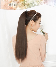 hairpiece แฮร์พีช หางม้าผูกยาวตรง 65ซม. (เทียบสีภาพสุดท้าย)