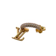 二手LOUIS VUITTON VUITTON) M01732 圈形耳環 - LV 經典圈形耳環，金色，品牌珠寶，配件