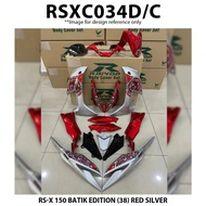 Cover Set Rapido RSX 150 Honda Batik Edition (38) Red White RSX150 Accessories Motor RS-X 150 RSX Me