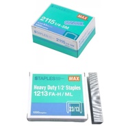 MAX STAPLES NO.2115 1/4-5M //Bullet/Dawai//MAX STAPLES  HEAVY DUTY 1/2” STAPLES 1213 FA-H/ML