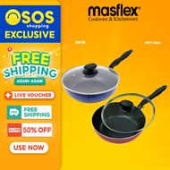 Masflex Non-Stick Induction Stir Fry pan with Glass Lid 26cm NS-CX-806 •OSOS•