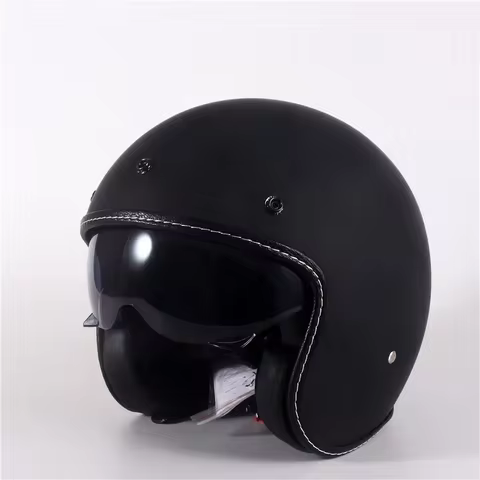 ECE Half-helmet Motorcycle Helmet Retro Vintage Motocross Helmet 3/4 Open Face Scooter Helmets Ece
