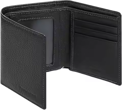 Pomelo Best Men's Genuine Leather Wallet - RFID Blocking 11 Compartments Slim Credit Card Holder