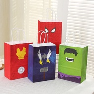 Children's Birthday Party Paper Bag Factory Direct Sales New Cartoon Animation Kraft Paper Tote Bag Spot Wholesale Birthday Party Gift Tote Bag